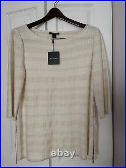 St. John Knits Long Sweater Tunic Creamy Size M