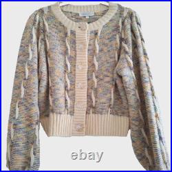 Steele Cody Size Small-Medium Chunky Knit Cardigan Sweater Jumper Button Front