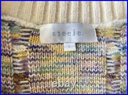 Steele Cody Size Small-Medium Chunky Knit Cardigan Sweater Jumper Button Front