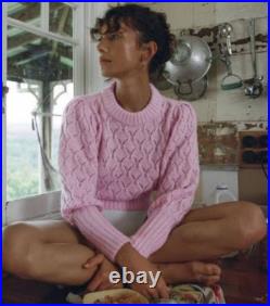 Steele Jumper Size Medium Jolene Pink Knit Sweater Long Sleeve