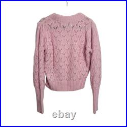 Steele Jumper Size Medium Jolene Pink Knit Sweater Long Sleeve