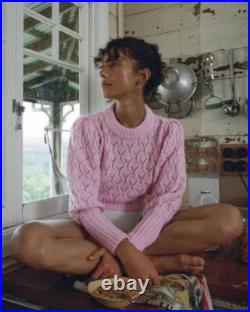 Steele Pink Violet Pointelle Jolene Knit Jumper AU M