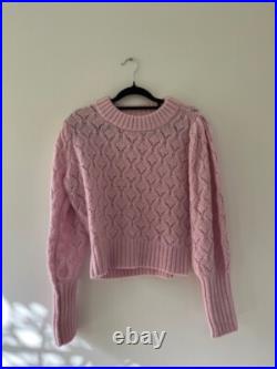 Steele Pink Violet Pointelle Jolene Knit Jumper AU M