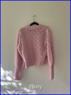 Steele Pink Violet Pointelle Jolene Knit Jumper AU M