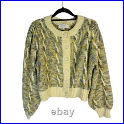 Steele Size Medium Cody Chunky Knit Cardigan Sweater Jumper Button Front