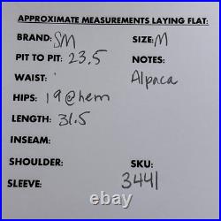 Stella McCartney Sweater M Cream Alpaca Wool Italy Cable Oversized Fisherman