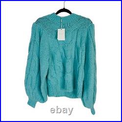 Stelle Jumper BNWT Sweater North Chunky Knit Marine Green Size Medium Pullover