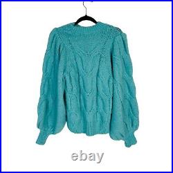 Stelle Jumper BNWT Sweater North Chunky Knit Marine Green Size Medium Pullover