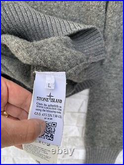 Stone Island Grey Wool Mix Sweater Size Medium In Great Condition