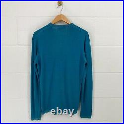 Stone Island Mens Blue Knit Pullover Sweatshirt Sweater Jumper Size M Medium