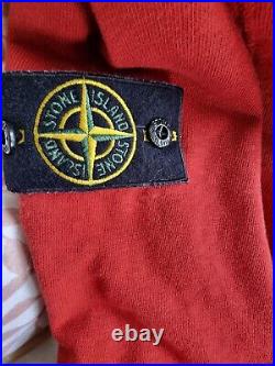 Stone Island jumper crew neck sweater in red. Perfect condition. Fits medium