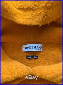 Stone Island lamsbwool hoodie orange garment dyed
