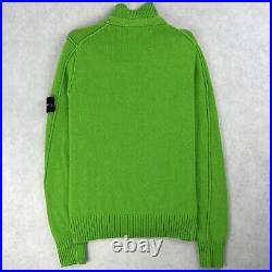 Stone Island quarter zip knit Jumper green sweatshirt medium sweater 913