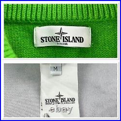 Stone Island quarter zip knit Jumper green sweatshirt medium sweater 913