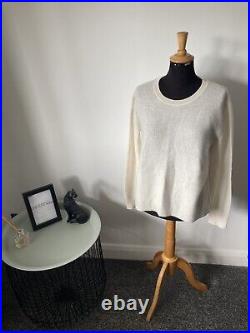 Stunning 360 Cashmere 100% cashmere soft Cream Jumper Sweater Size M