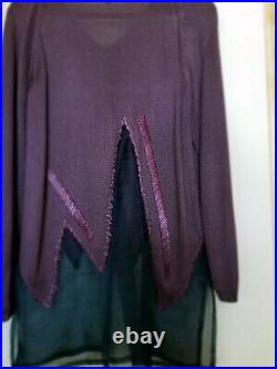 Stunning Orchid Knit Sweater/shawl Set By Gianfranco Ferre