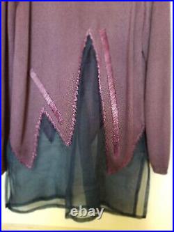 Stunning Orchid Knit Sweater/shawl Set By Gianfranco Ferre