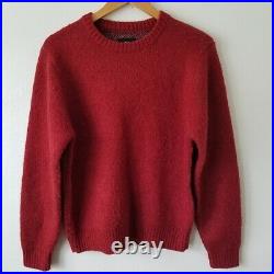 Stussy Red 8 Ball Brushed Mohair Blend Knit Sweater Mens Size Medium