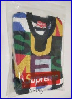 Supreme Big Letters Sweater Multicolor FW18 (Medium) New