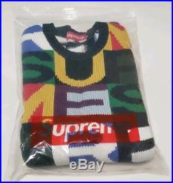 Supreme Big Letters Sweater Multicolor FW18 (Medium) New