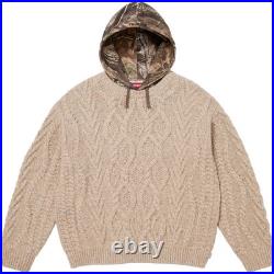 Supreme Cable Hooded Sweater Oatmeal