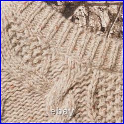 Supreme Cable Hooded Sweater Oatmeal