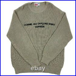Supreme Commes des Garcons Knit Sweater Tan Size M FREE SHIPPING