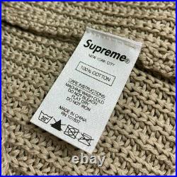 Supreme Commes des Garcons Knit Sweater Tan Size M FREE SHIPPING
