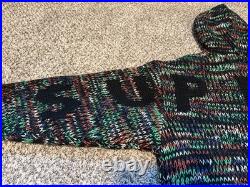 Supreme Faux Shearling Lined Zip Up Hooded Sweater Green Melange Medium