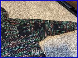 Supreme Faux Shearling Lined Zip Up Hooded Sweater Green Melange Medium