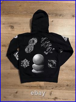 Supreme Mens Black MC Esher Pullover Hooded Sweater Size Medium