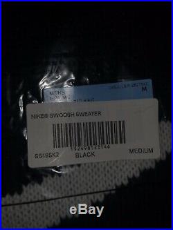 Supreme Nike Swoosh Sweater Black Size Medium IN HAND WITH RECEIPT