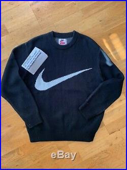 Supreme X Nike Swoosh Sweater Black Medium BRAND NEW