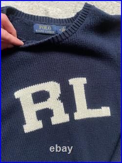 Sweater Polo Ralph Lauren Intarsia Knit RL Wool size M