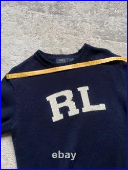 Sweater Polo Ralph Lauren Intarsia Knit RL Wool size M