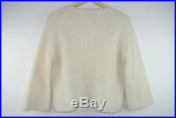 THE ELDER STATESMAN J. CREW Cashmere Boucle Bell Sleeve Crop Sweater Cream $498 M