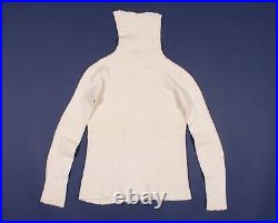 THE ROW White Cashmere Silk Turtleneck Pullover Sweater Size M Medium