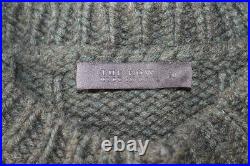 THE ROW forest green cashmere cable-knit chunky sweater M