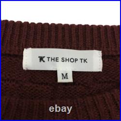 THE SHOP TK sweater knit pullover round neck border melange long sleeve M Used 4