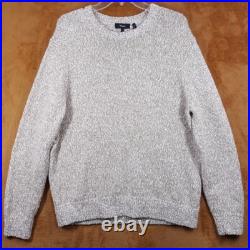 THEORY Sweater Mens Medium Tan Pullover Crew 100% Cotton Chunky Knit MAUNO $325