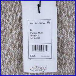 THEORY Sweater Mens Medium Tan Pullover Crew 100% Cotton Chunky Knit MAUNO $325