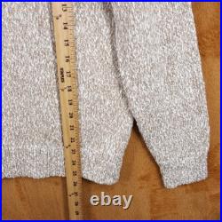 THEORY Sweater Mens Medium Tan Pullover Crew 100% Cotton Chunky Knit MAUNO $325