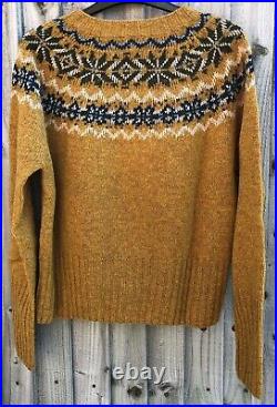 TOAST Wool Fairisle OCHRE Yoke Sweater UK Size Medium BNWT