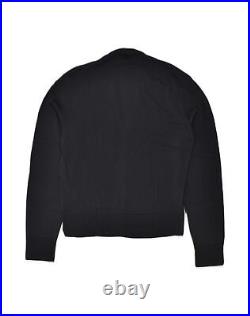 TOM FORD Mens Cardigan Sweater IT 48 Medium Black Silk