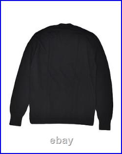TOM FORD Mens Crew Neck Jumper Sweater Medium Black Cotton