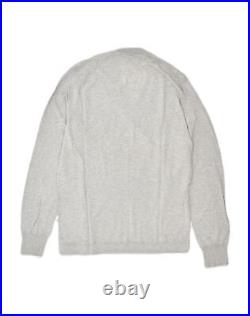 TOM FORD Mens Crew Neck Jumper Sweater Medium Grey Cotton
