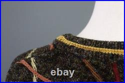 TUNDRA Brown Embroidered Jumper Pullover Sweater Size M