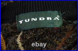 TUNDRA Brown Embroidered Jumper Pullover Sweater Size M