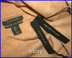 Tahari Pure Luxe 100% Cashmere Belted 36 Long Sweater Coat Camel Color sz S, M