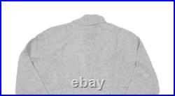 Tasso Elba Grey Heather Textured Pattern Cashmere Shawl-Neck Cardigan Sweater